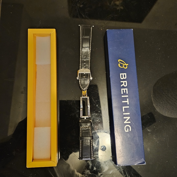 Authentic Breitling Alligator Leather Watch Strap 24MM - Picture 1 of 11